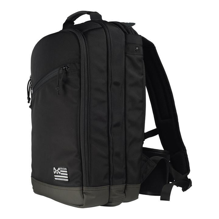 DevCore Plate Carrier Backpack: a concealed carry backpack with rapidly deployable armor plate carrier.